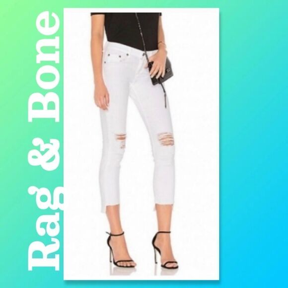 NWT Rag & Bone White Prospector Dre Capri - Picture 1 of 6
